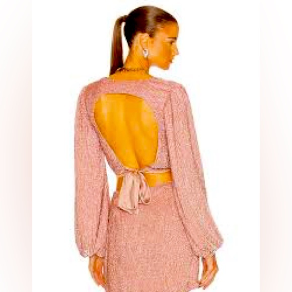 NEW With TAGs RETROFETE Viva Sequin Top in Rose Pink. Small. - Picture 7 of 7